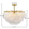  Lampe de plafond en nacre - Lampe suspendue à disques - Karl image 7