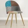 Chaise de salle à manger tapissée en patchwork - Style scandinave - Patty image 7