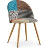 Chaise de salle à manger tapissée en patchwork - Style scandinave - Patty image 7