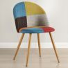 Chaise de salle à manger tapissée en patchwork - Style scandinave - Simona image 7