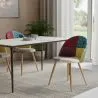 Chaise de salle à manger tapissée en patchwork - Style scandinave - Ray image 7