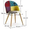 Chaise de salle à manger tapissée en patchwork - Style scandinave - Ray image 7