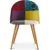 Chaise de salle à manger tapissée en patchwork - Style scandinave - Ray image 7