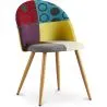 Chaise de salle à manger tapissée en patchwork - Style scandinave - Ray image 7