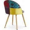 Chaise de salle à manger tapissée en patchwork - Style scandinave - Ray image 7