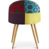Chaise de salle à manger tapissée en patchwork - Style scandinave - Ray image 7