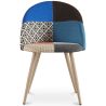 Chaise de salle à manger tapissée en patchwork - Style scandinave - Evelyne  image 7