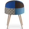 Chaise de salle à manger tapissée en patchwork - Style scandinave - Evelyne  image 7