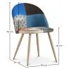 Chaise de salle à manger tapissée en patchwork - Style scandinave - Evelyne  image 7