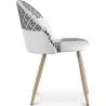 Chaise de salle à manger - tapissée en patchwork noir et blanc - Evelyne image 7