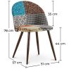 Chaise de salle à manger tapissée en patchwork - Style scandinave - Patty image 7