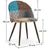 Chaise de salle à manger tapissée en patchwork - Style scandinave - Patty image 7