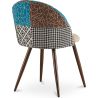 Chaise de salle à manger tapissée en patchwork - Style scandinave - Patty image 7