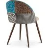 Chaise de salle à manger tapissée en patchwork - Style scandinave - Patty image 7