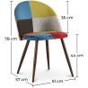 Chaise de salle à manger tapissée en patchwork - Style scandinave - Simona image 7