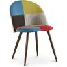 Chaise de salle à manger tapissée en patchwork - Style scandinave - Simona image 7