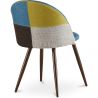 Chaise de salle à manger tapissée en patchwork - Style scandinave - Simona image 7