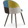 Chaise de salle à manger tapissée en patchwork - Style scandinave - Simona image 7