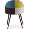 Chaise de salle à manger tapissée en patchwork - Style scandinave - Simona image 7