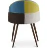 Chaise de salle à manger tapissée en patchwork - Style scandinave - Simona image 7