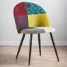 Chaise de salle à manger tapissée en patchwork - Style scandinave - Ray image 7