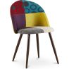 Chaise de salle à manger tapissée en patchwork - Style scandinave - Ray image 7