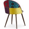 Chaise de salle à manger tapissée en patchwork - Style scandinave - Ray image 7