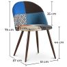 Chaise de salle à manger tapissée en patchwork - Style scandinave - Pixi image 7