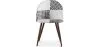 Chaise de salle à manger - Tapissée en Patchwork noir et blanc - Evelyne image 7