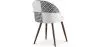 Chaise de salle à manger - Tapissée en Patchwork noir et blanc - Evelyne image 7
