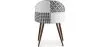 Chaise de salle à manger - Tapissée en Patchwork noir et blanc - Evelyne image 7
