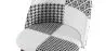Chaise de salle à manger - Tapissée en Patchwork noir et blanc - Evelyne image 7
