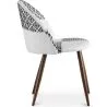 Chaise de salle à manger - Tapissée en Patchwork noir et blanc - Evelyne image 7