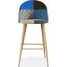 Tabouret Rembourré en Patchwork - Style Scandinave - Evelyne image 7
