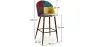 Tabouret Rembourré en Patchwork - Style Scandinave - Ray image 7