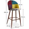 Tabouret Rembourré en Patchwork - Style Scandinave - Ray image 7