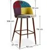 Tabouret Rembourré en Patchwork - Style Scandinave - Ray image 7