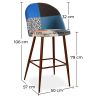 Tabouret Rembourré en Patchwork - Style Scandinave - Pixi image 7