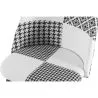 Tabouret Tapissé Patchwork - Style Scandinave - Noir et Blanc - Evelyne image 7