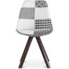 Chaise de salle à manger - Tapissée en Patchwork - Noir et Blanc - Denisse image 7