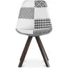 Chaise de salle à manger - Tapissée en Patchwork - Noir et Blanc - Denisse image 7