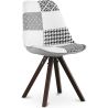 Chaise de salle à manger - Tapissée en Patchwork - Noir et Blanc - Denisse image 7