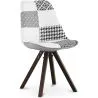 Chaise de salle à manger - Tapissée en Patchwork - Noir et Blanc - Denisse image 7