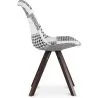 Chaise de salle à manger - Tapissée en Patchwork - Noir et Blanc - Denisse image 7