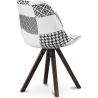 Chaise de salle à manger - Tapissée en Patchwork - Noir et Blanc - Denisse image 7