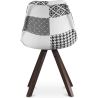 Chaise de salle à manger - Tapissée en Patchwork - Noir et Blanc - Denisse image 7
