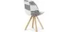 Chaise de salle à manger - tapissée en patchwork noir et blanc - Denisse image 7