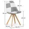 Chaise de salle à manger - tapissée en patchwork noir et blanc - Denisse image 7