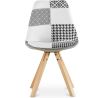 Chaise de salle à manger - tapissée en patchwork noir et blanc - Denisse image 7