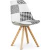 Chaise de salle à manger - tapissée en patchwork noir et blanc - Denisse image 7